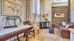TV, fireplace - 'G' Private Gate House on an Equestrian Estate! (Tucson)