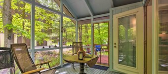 Deck & Resort Amenities: Pocono Lake Home