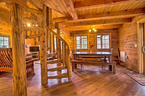 Scenic Log Cabin With Fire Pit & Stocked Creek!