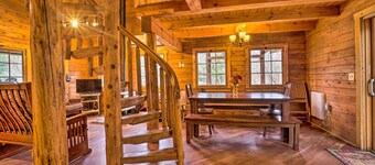 Scenic Log Cabin With Fire Pit & Stocked Creek!