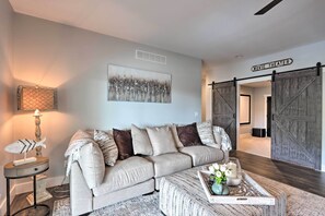 House (6 Bedrooms) | Interior - Boat Dock & Fire Pit: Luxe Osage Beach Lake House! (Osage Beach)