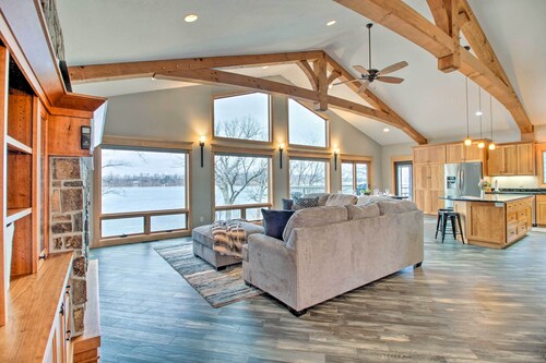 Dock, Hot Tub & Game Room: Luxe Lake Latoka Home