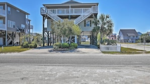 Exterior - Murrells Inlet Home w/ 3 Decks - 1 Block to Beach! (Murrells Inlet)