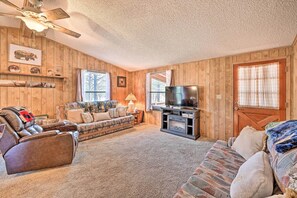 House (2 Bedrooms) | Interior - 2 Decks, Grill & Wooded Views: Happy Jack Cabin (Happy Jack)