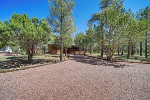 House (2 Bedrooms) | Interior - 2 Decks, Grill & Wooded Views: Happy Jack Cabin (Happy Jack)