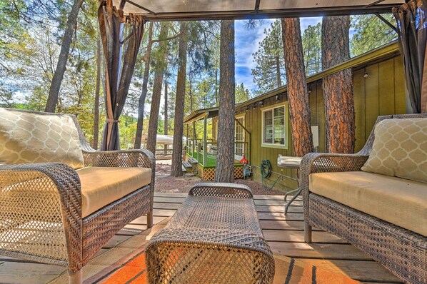 House (2 Bedrooms) | Interior - Near Hiking Trails: Woodsy Pine Cabin w/ Fire Pit (Pine)