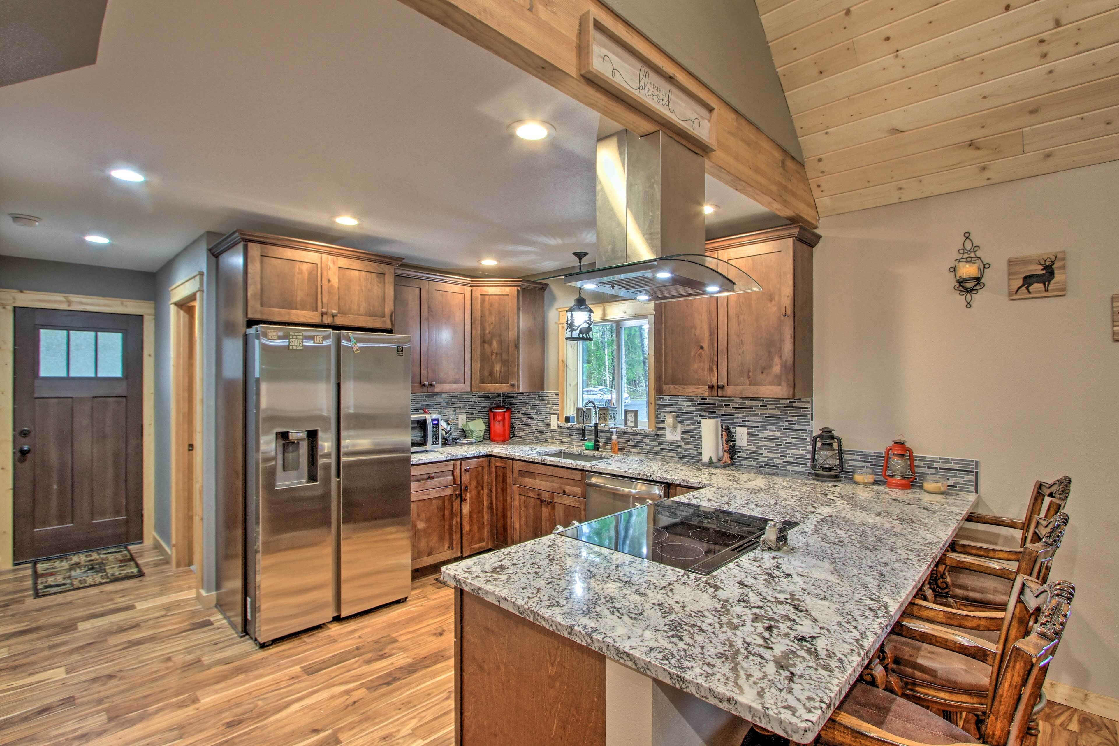 Microwave, oven, stovetop, dishwasher