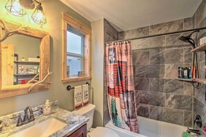 Bathroom - Secluded Ashford Getaway w/ Fire Pit + Grill! (Mineral)