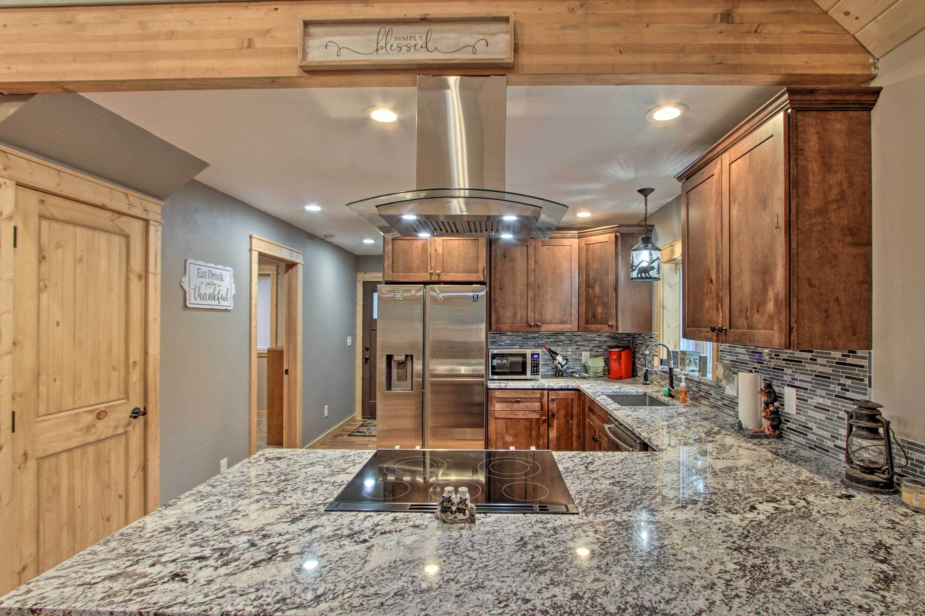 Microwave, oven, stovetop, dishwasher