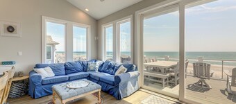 Beachfront Oasis w/ 2 Large Decks, BBQ & Views!
