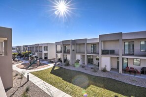 A modern apartment complex with multiple balconies, a playground, and a well-maintained courtyard. - Villa w/ Hot Tubs ~ 5 Miles to Historic St. George (St. George)