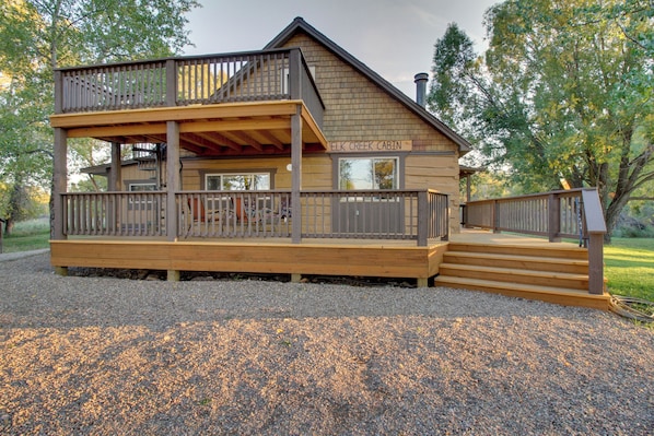 House (3 Bedrooms) | Front of property - Cozy Augusta Cabin w/ Furnished Deck & Grill! (Augusta)