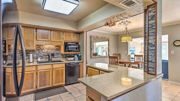 Microwave, oven, stovetop, dishwasher