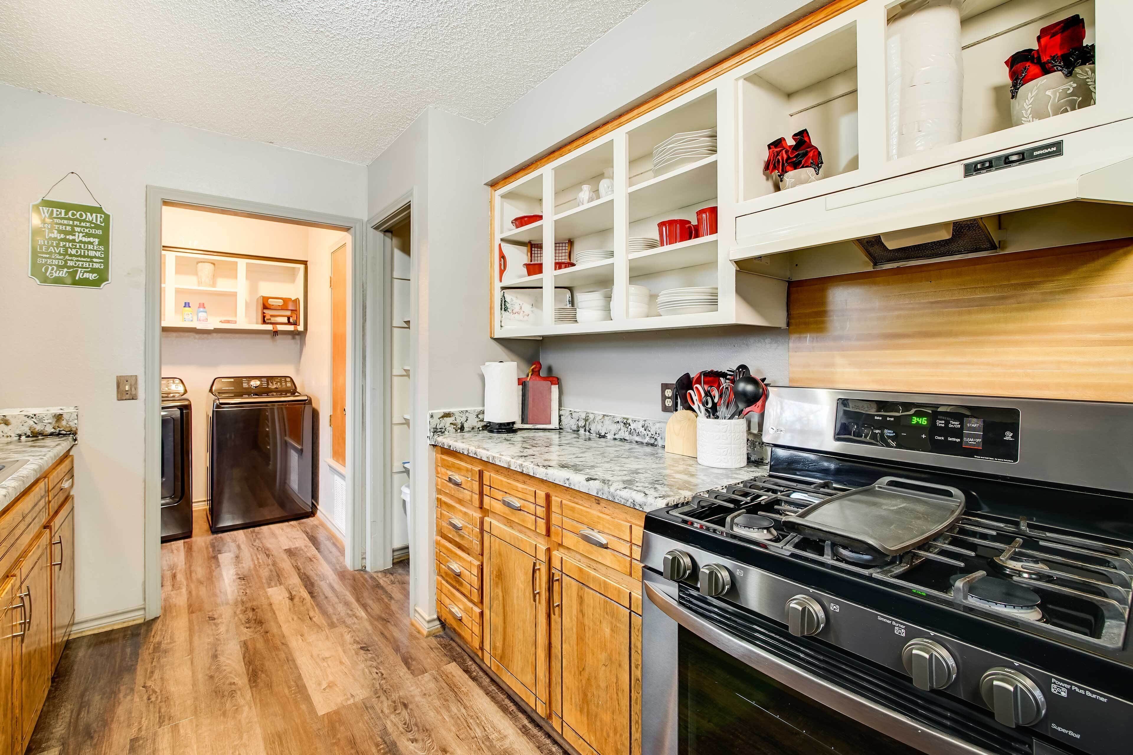 Microwave, oven, stovetop, dishwasher