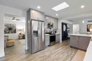 Microwave, oven, stovetop, dishwasher