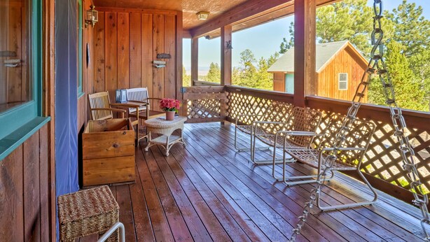Terrace/patio - Ranch of the Rockies Cabin on 4 Acres w/ Mtn Views (Hartsel)