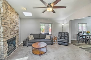 Cottage (2 Bedrooms) | Interior - Woodsy Retreat w/ Deck - 2 Mi to Rainbow Lake! (Lakeside)