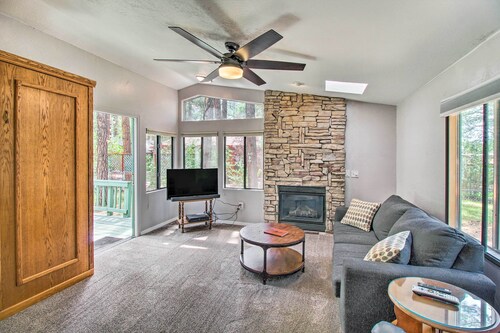 2 Mi to Rainbow Lake: Woodsy Retreat w/ Deck!