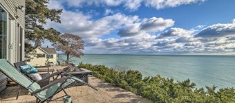 East Tawas Home w/ Patio, Lake Huron On-site