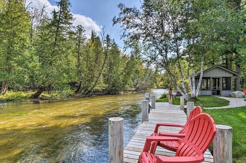 Riverfront Traverse City Cabin Near Snowmobiling!