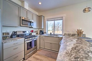 Microwave, oven, stovetop, dishwasher