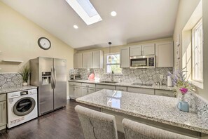Microwave, oven, stovetop, dishwasher