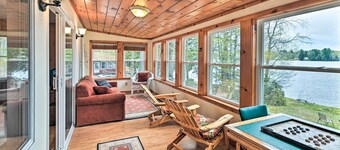 湖畔Broadalbin度假屋，带露天平台和皮划艇