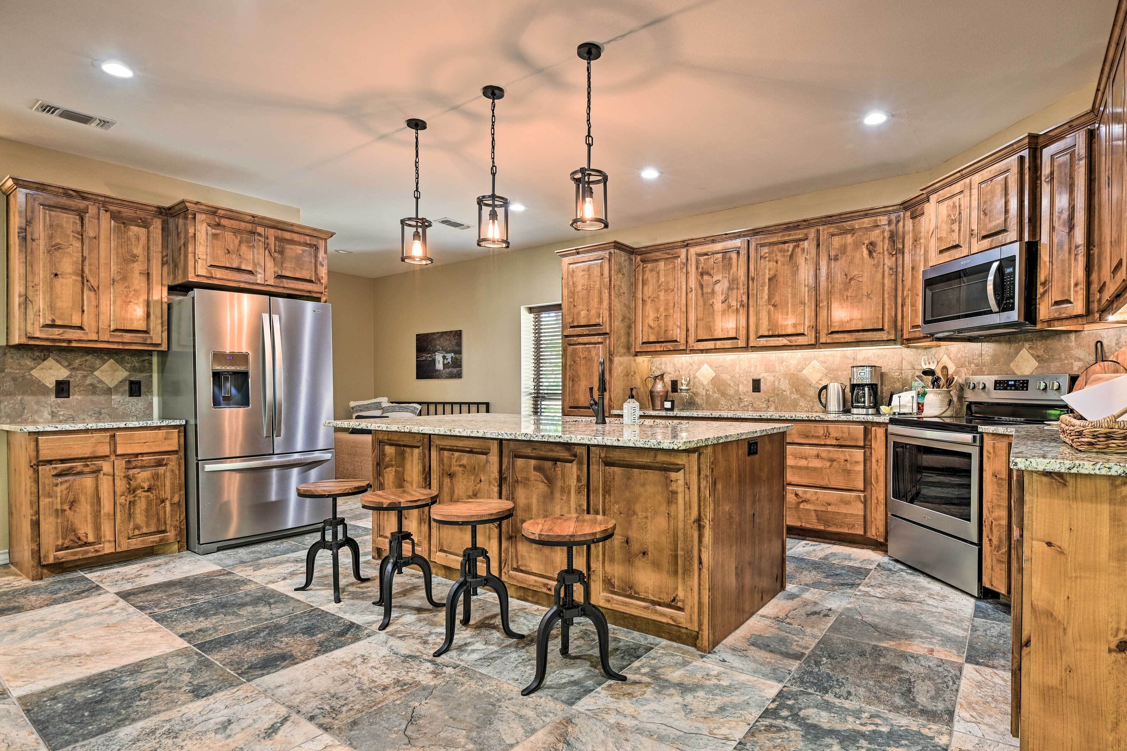 Microwave, oven, stovetop, dishwasher