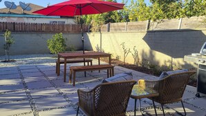 Outdoor dining - Centrally Located LA Studio ~ 4 Mi to Beach! (Hawthorne)