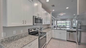 Microwave, oven, stovetop, dishwasher