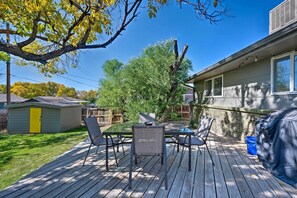 Outdoor dining - Pet-friendly Home w/ Private Yard & Ideal Location (Westminster)