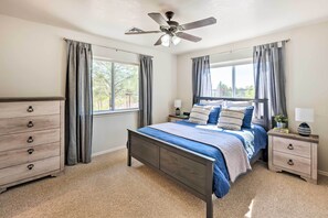 House (2 Bedrooms) | Interior - Fireplace, Deck & Grill: Show Low Haven (Show Low)