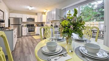 Microwave, oven, stovetop, dishwasher