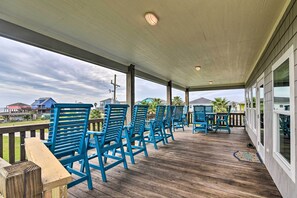Interior - Deck & Ocean Views: Home in Crystal Beach! (Port Bolivar)