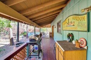 House (4 Bedrooms) | Interior - Relax Fireside: Rustic Gem 2 Mi to Rainbow Lake! (Lakeside)