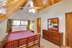 House (4 Bedrooms) | Interior - Relax Fireside: Rustic Gem 2 Mi to Rainbow Lake! (Lakeside)