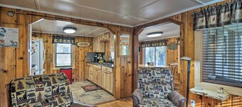 Riverfront Grayling Retreat w/ Fire Pit & Dock!