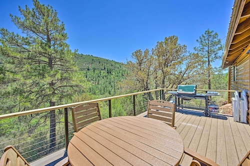 Deck & Mogollon Rim Views: Secluded Payson Cabin