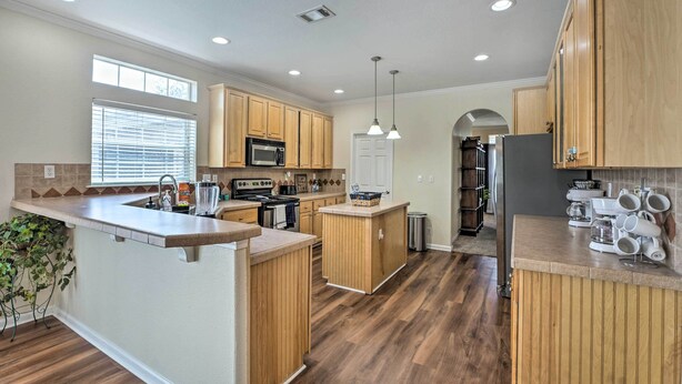 Microwave, oven, stovetop, dishwasher