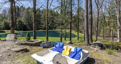 Catskill Getaway on 6 Acres With Swimming Pond!