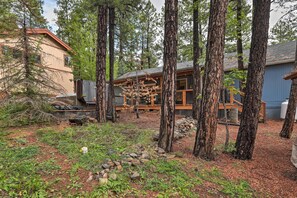 House (3 Bedrooms) | Interior - Hot Tub & Patio: Pet-friendly Cabin in Munds Park! (Munds Park)