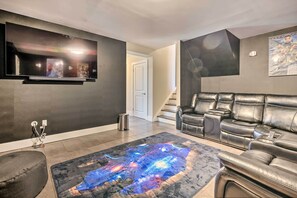 Fireplace - Modern East Stroudsburg Home w/ Pool + Fire Pit (East Stroudsburg)