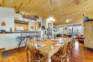 House (3 Bedrooms) | Interior - Hike, Fish & Enjoy Pond On-site: Bison Ranch Cabin (Overgaard)