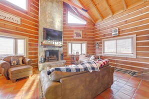 House (1 Bedroom) | Interior - True Log Cabin w/ Game Room, Year-round Views (Waynesville)