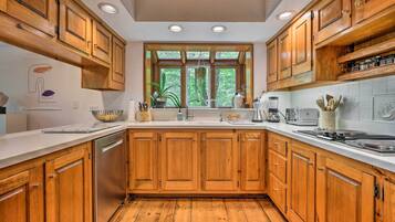 Microwave, oven, stovetop, dishwasher