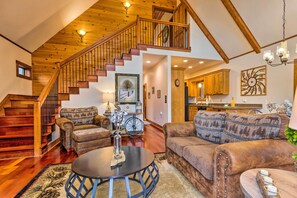 House (3 Bedrooms) | Interior - Mountain Cabin w/ Fire Pit, Walk to Golf & Fishing (Vilas)
