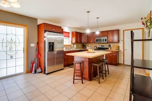 House (4 Bedrooms) | Interior - Deck, Game Room & Fire Pit: Poconos Retreat (Albrightsville)