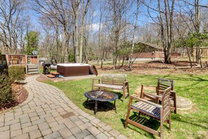 House (4 Bedrooms) | Interior - Deck, Game Room & Fire Pit: Poconos Retreat (Albrightsville)