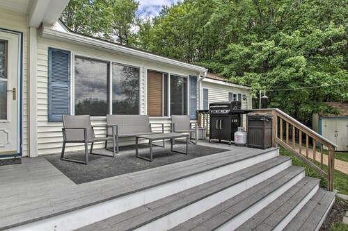 New Hampshire Home w/ Private Beach, Dock & Rafts!