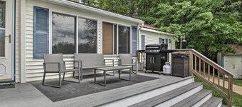 New Hampshire Home w/ Private Beach, Dock & Rafts!